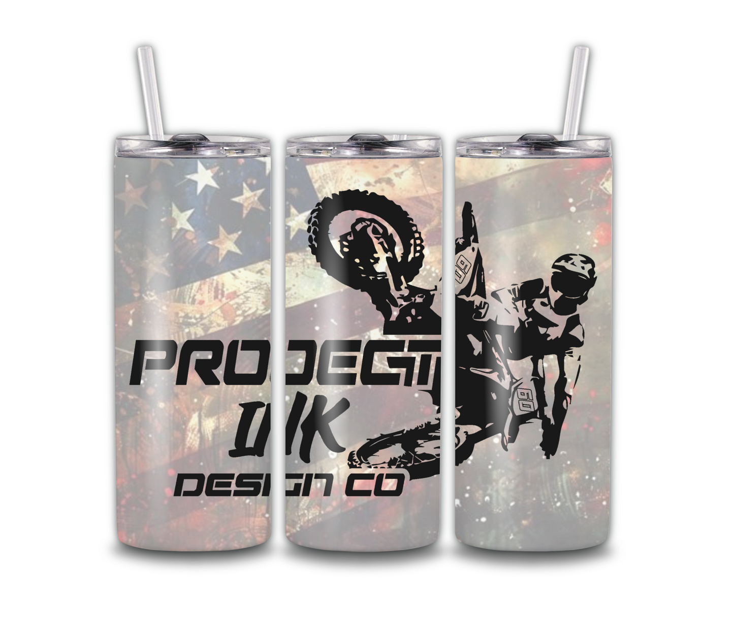 20oz Tumbler Distressed Flag